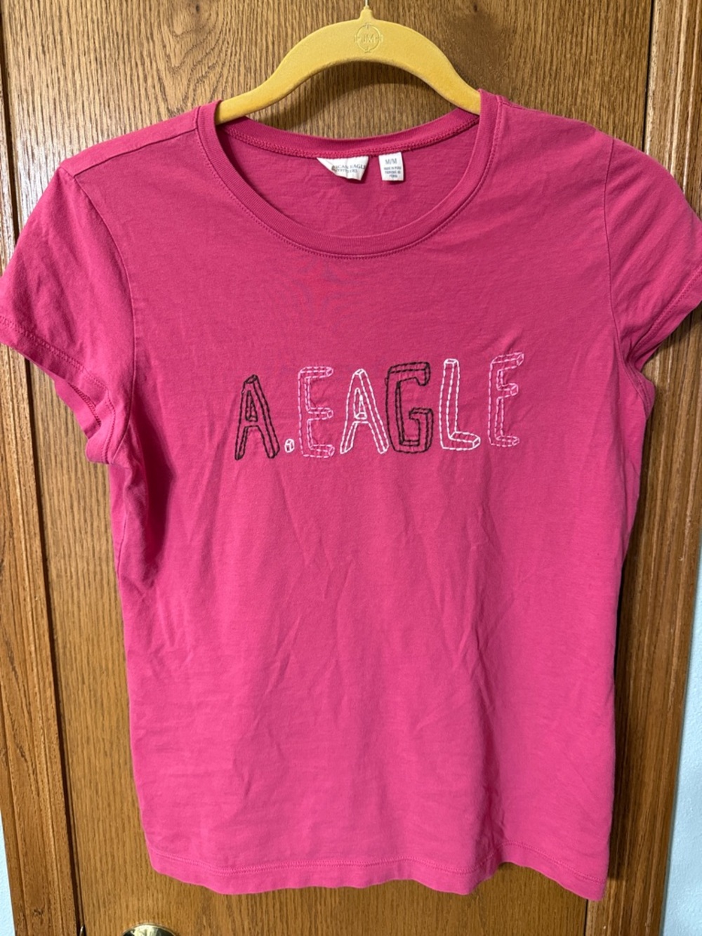 American Eagle Outfitters Hot Pink Crewneck Tee